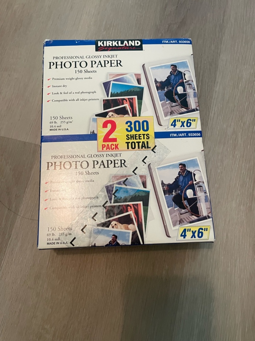 Kirkland Signature 4"x6" Photo Paper Pack - White with Blue Accents